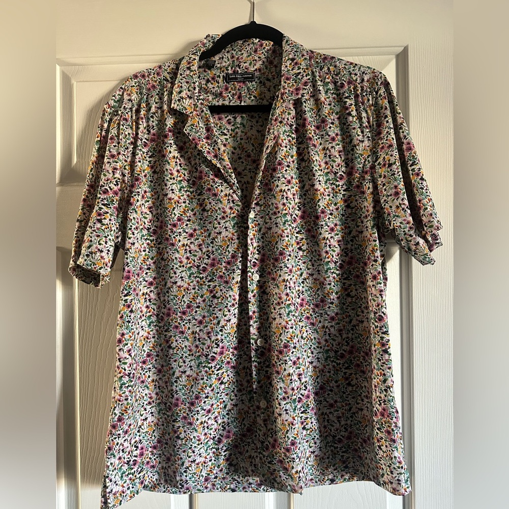 Saks Fifth Avenue Multicolor Floral Men's Shirt